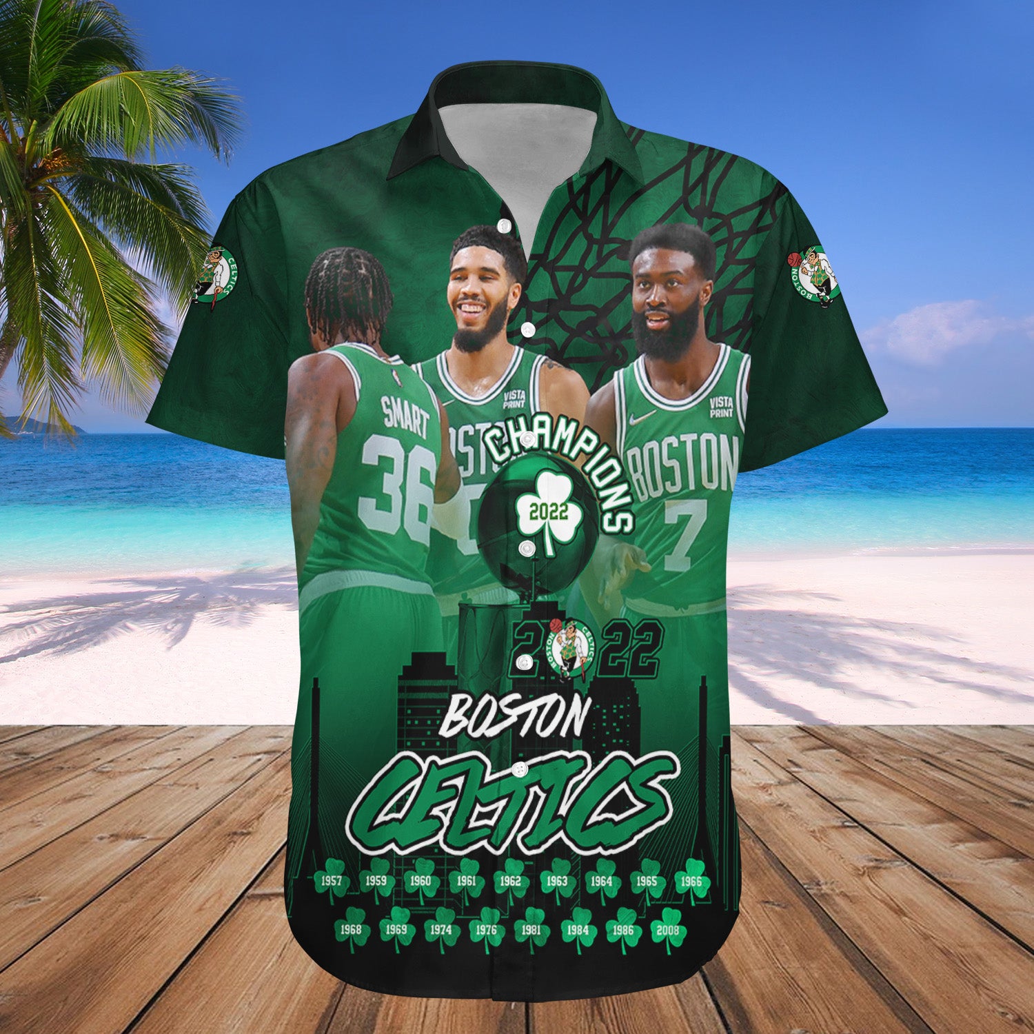 Boston Celtics Hawaiian Shirt Set Personalized Celtic Pride Players 2022 Champions - NBA 1