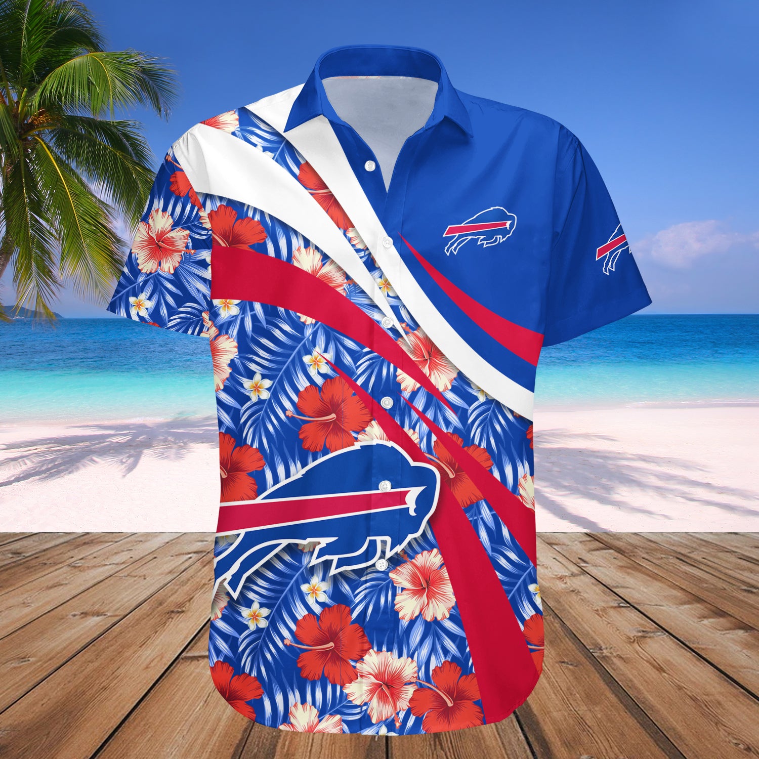 Buffalo Bills Hawaiian Shirt Set Hibiscus Sport Style - NFL 1