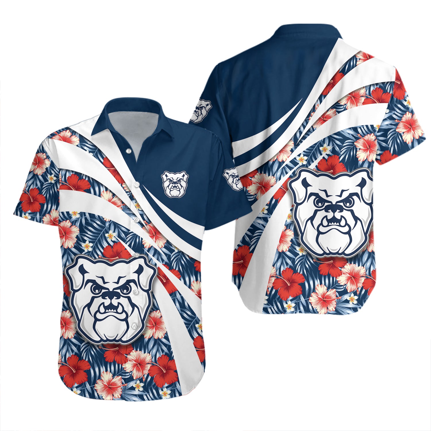 Butler Bulldogs Hawaiian Shirt Set Hibiscus Sport Style 2
