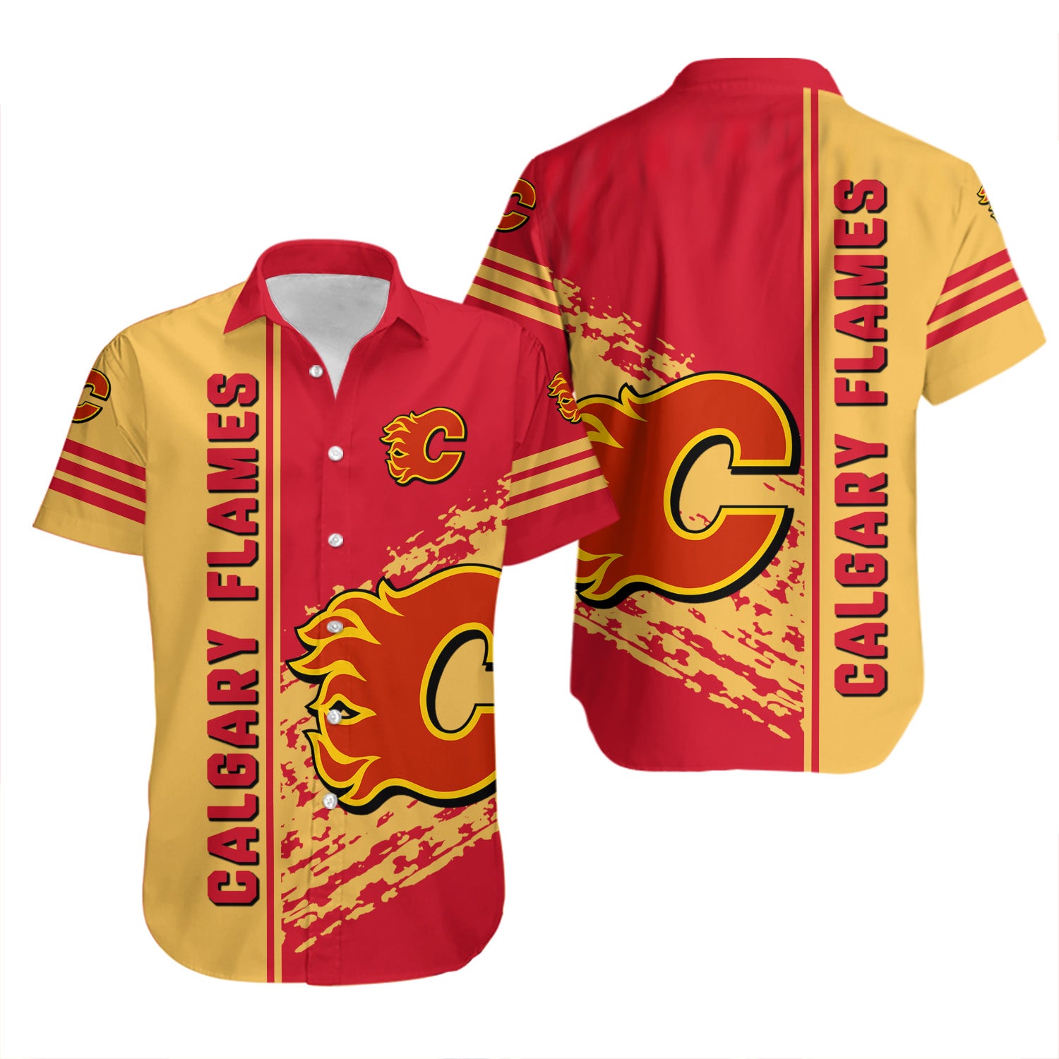Calgary Flames Hawaiian Shirt Quarter Style - NHL 1