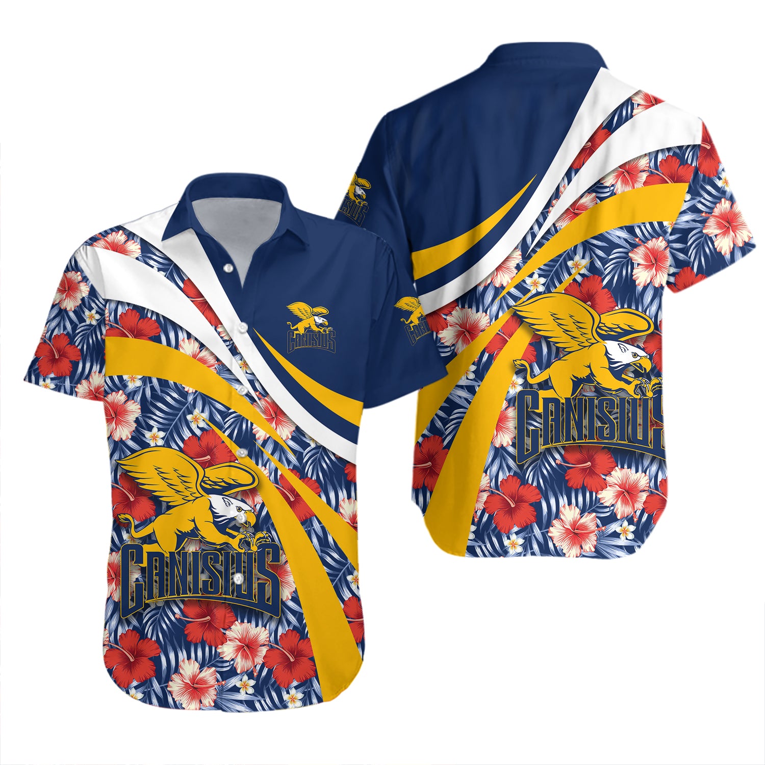 Canisius Golden Griffins Hawaiian Shirt Set Hibiscus Sport Style 2