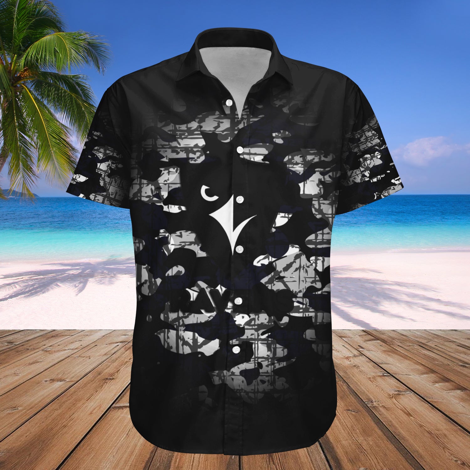 Carleton Ravens Hawaiian Shirt Set Camouflage Vintage - CA CIS 1