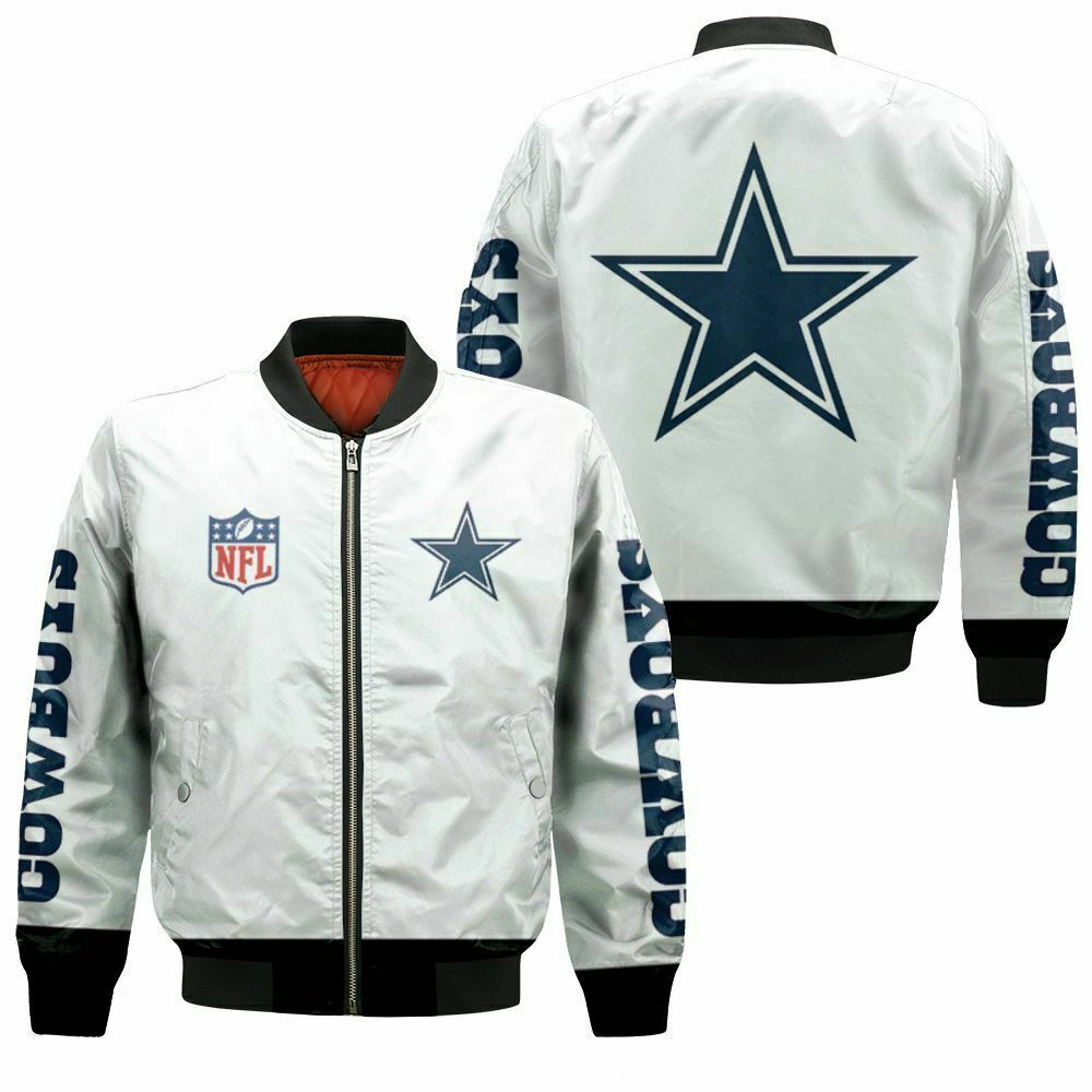 Cowboys Nfl Bomber Jacket With Big Star Logo For Cowboys Lovers W021-11 ...