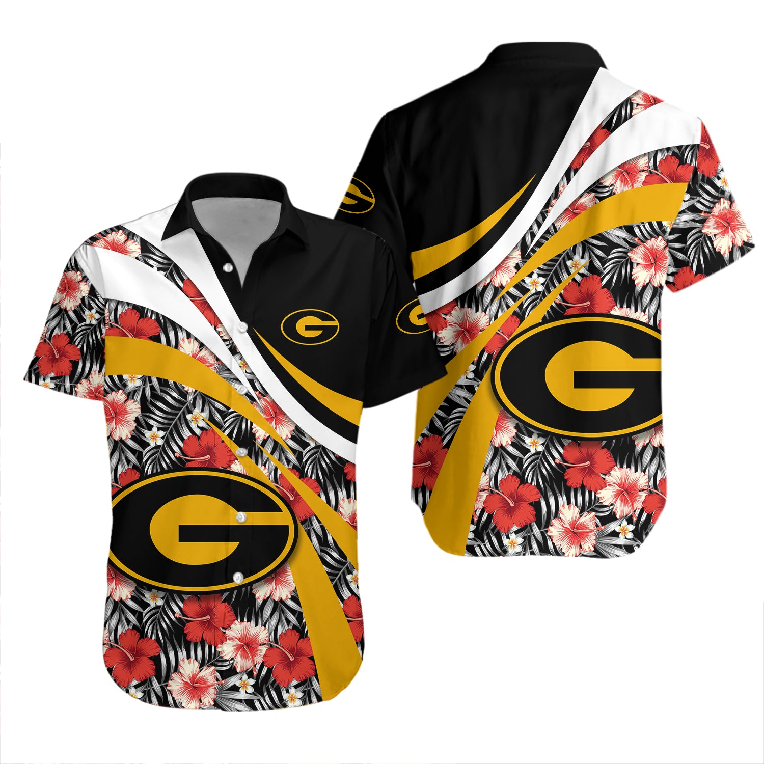 Grambling State Tigers Hawaiian Shirt Set Hibiscus Sport Style 2
