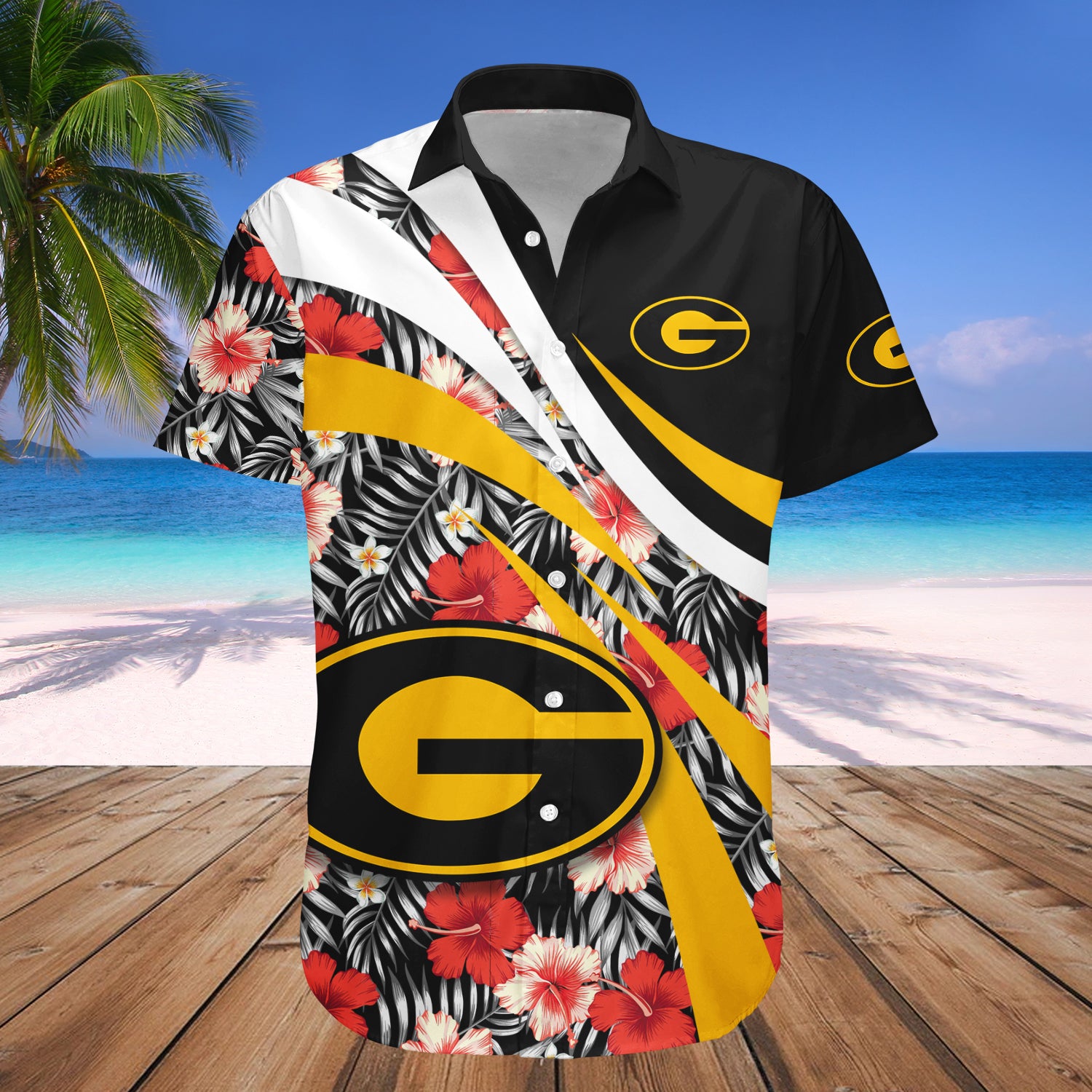 Grambling State Tigers Hawaiian Shirt Set Hibiscus Sport Style 1