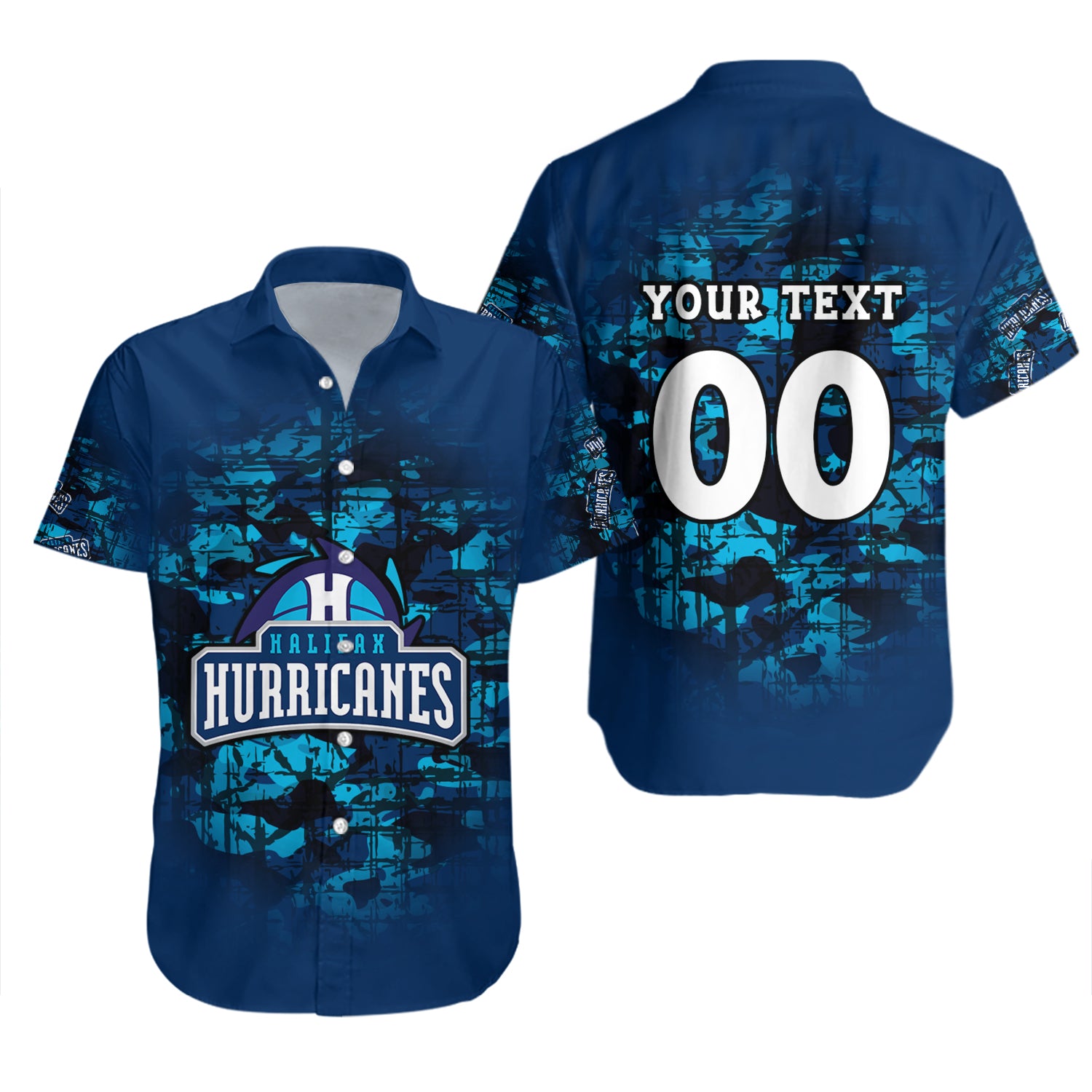 Halifax Hurricanes Hawaiian Shirt Set Camouflage Vintage - CA BASKETBALL 2