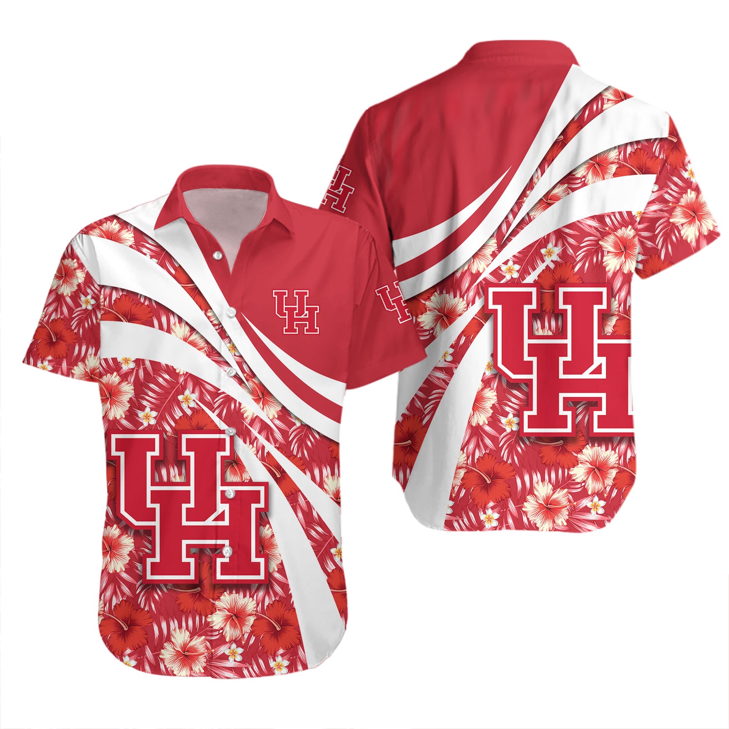 Houston Cougars Hawaiian Shirt Set Hibiscus Sport Style 2