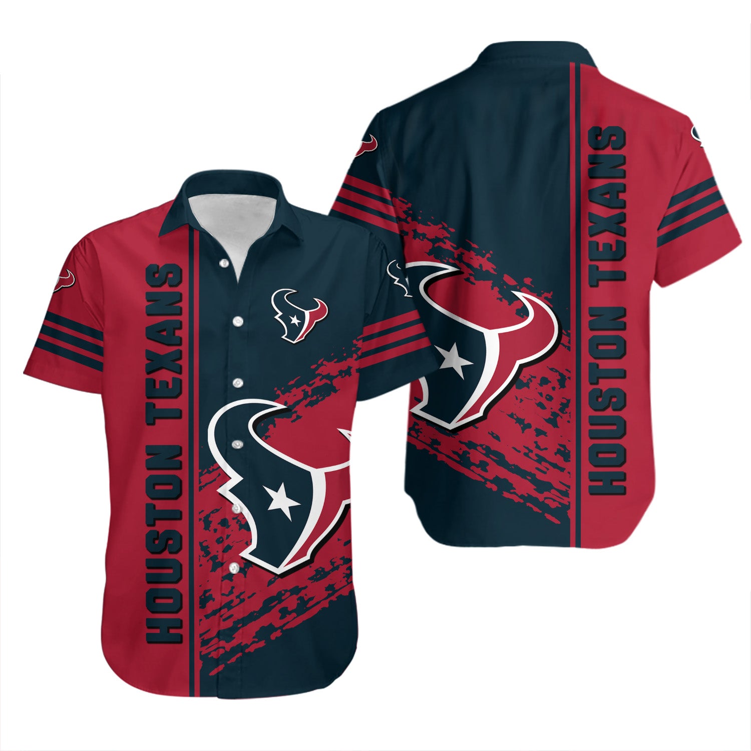 Houston Texans Hawaiian Shirt Quarter Style - NFL 1