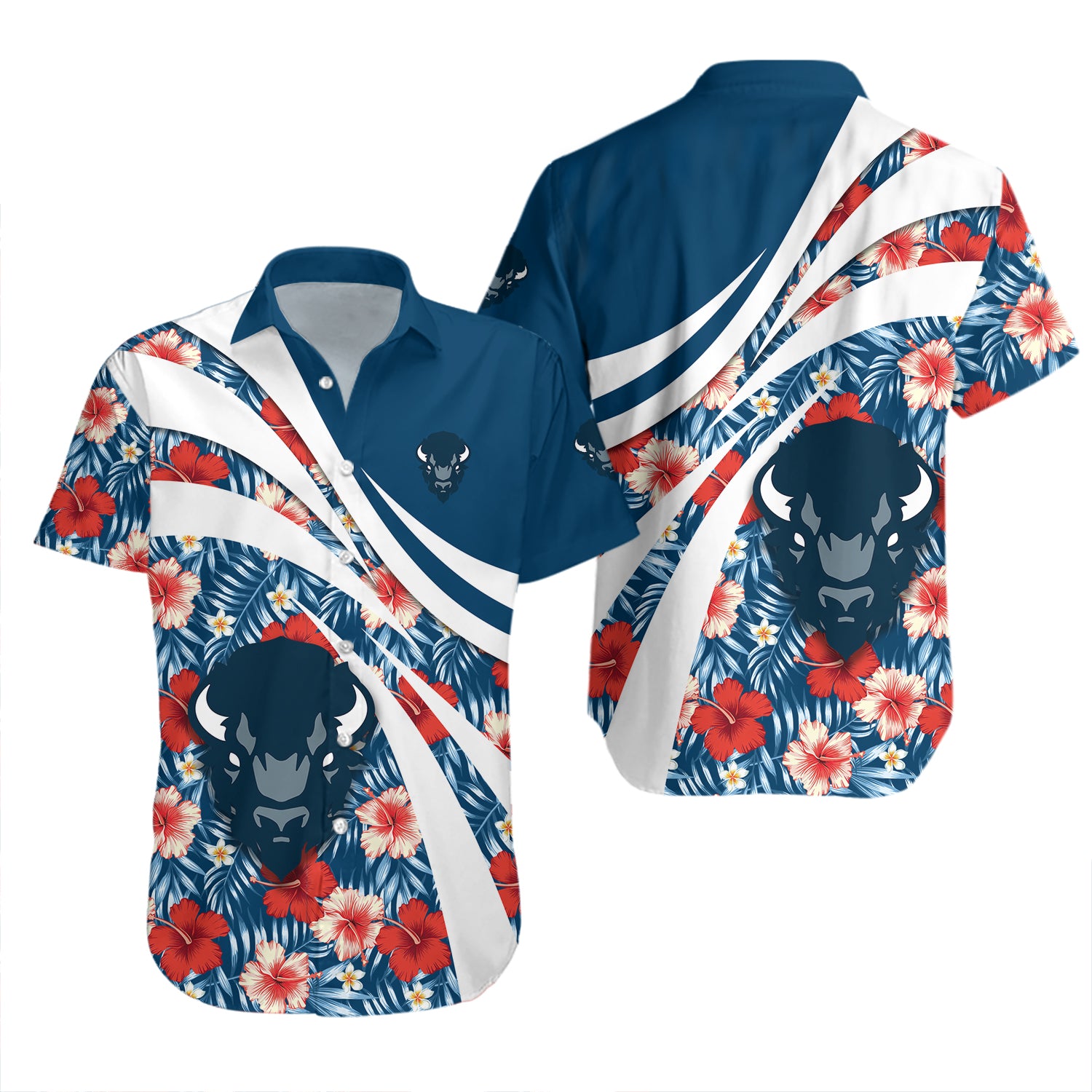 Howard Bison Hawaiian Shirt Set Hibiscus Sport Style 2
