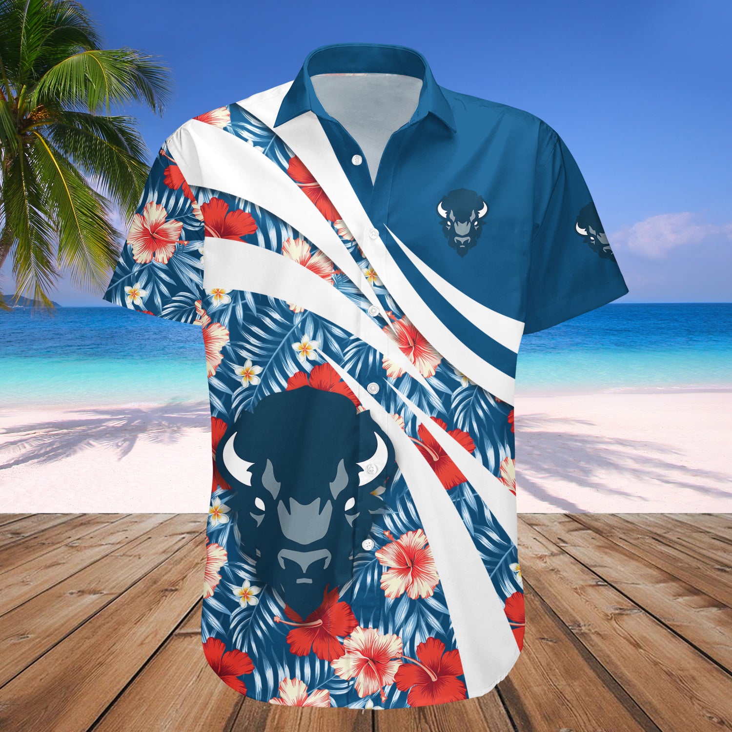 Howard Bison Hawaiian Shirt Set Hibiscus Sport Style 1