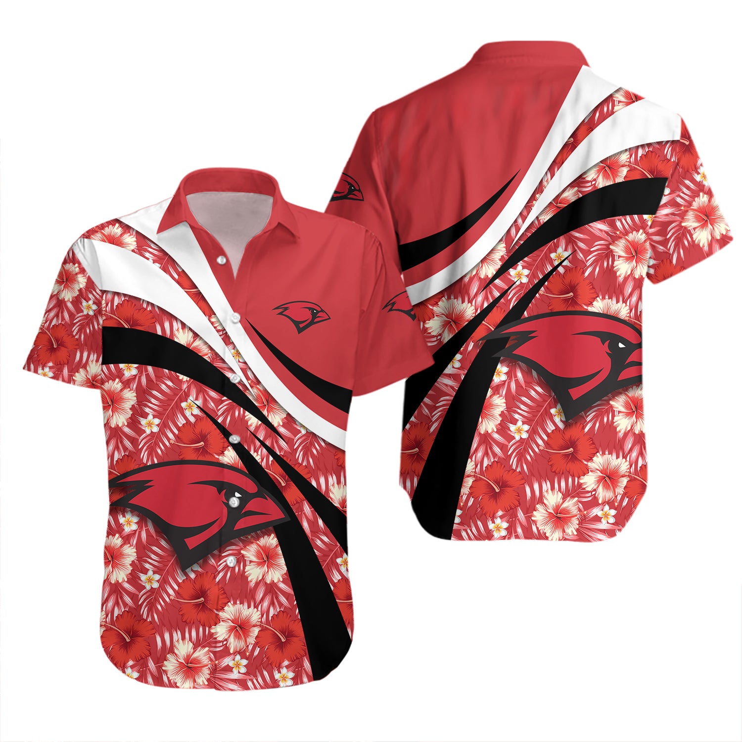 Incarnate Word Cardinals Hawaiian Shirt Set Hibiscus Sport Style 2