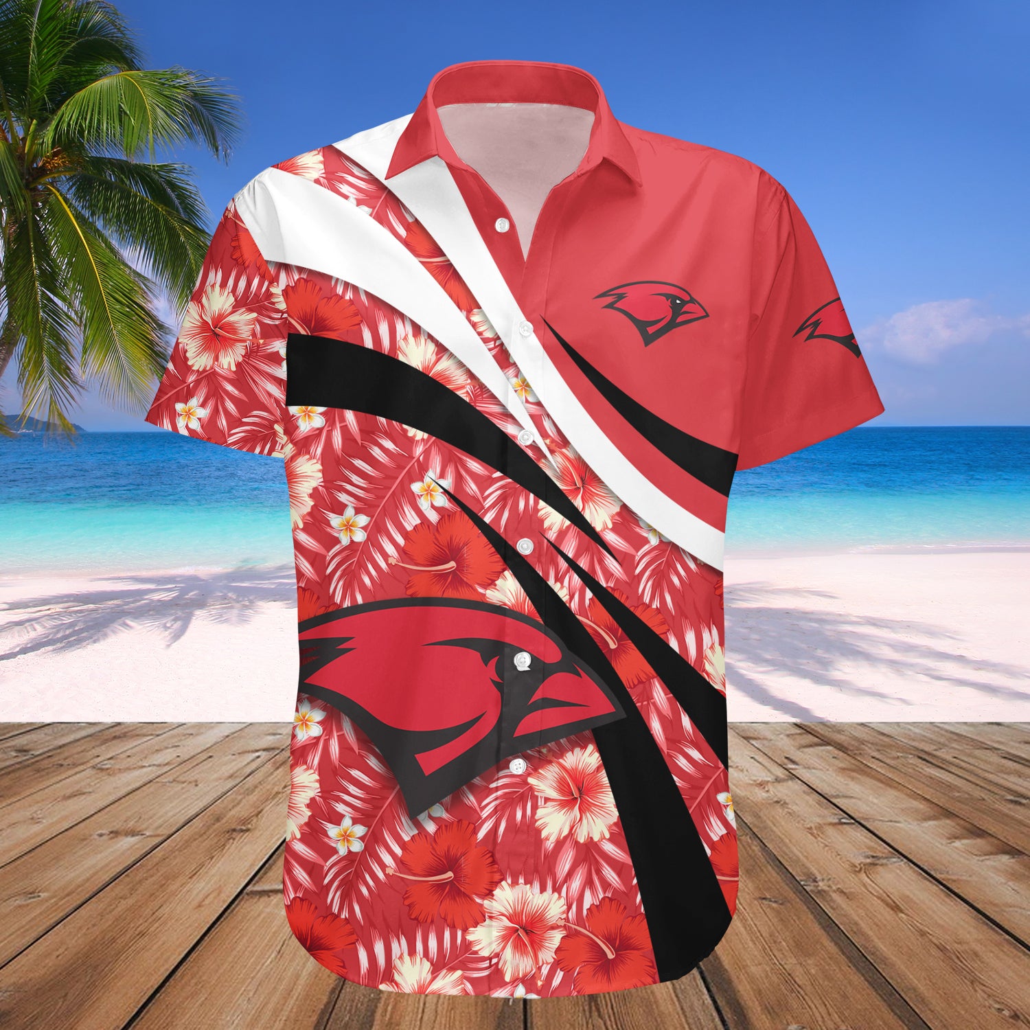 Incarnate Word Cardinals Hawaiian Shirt Set Hibiscus Sport Style 1