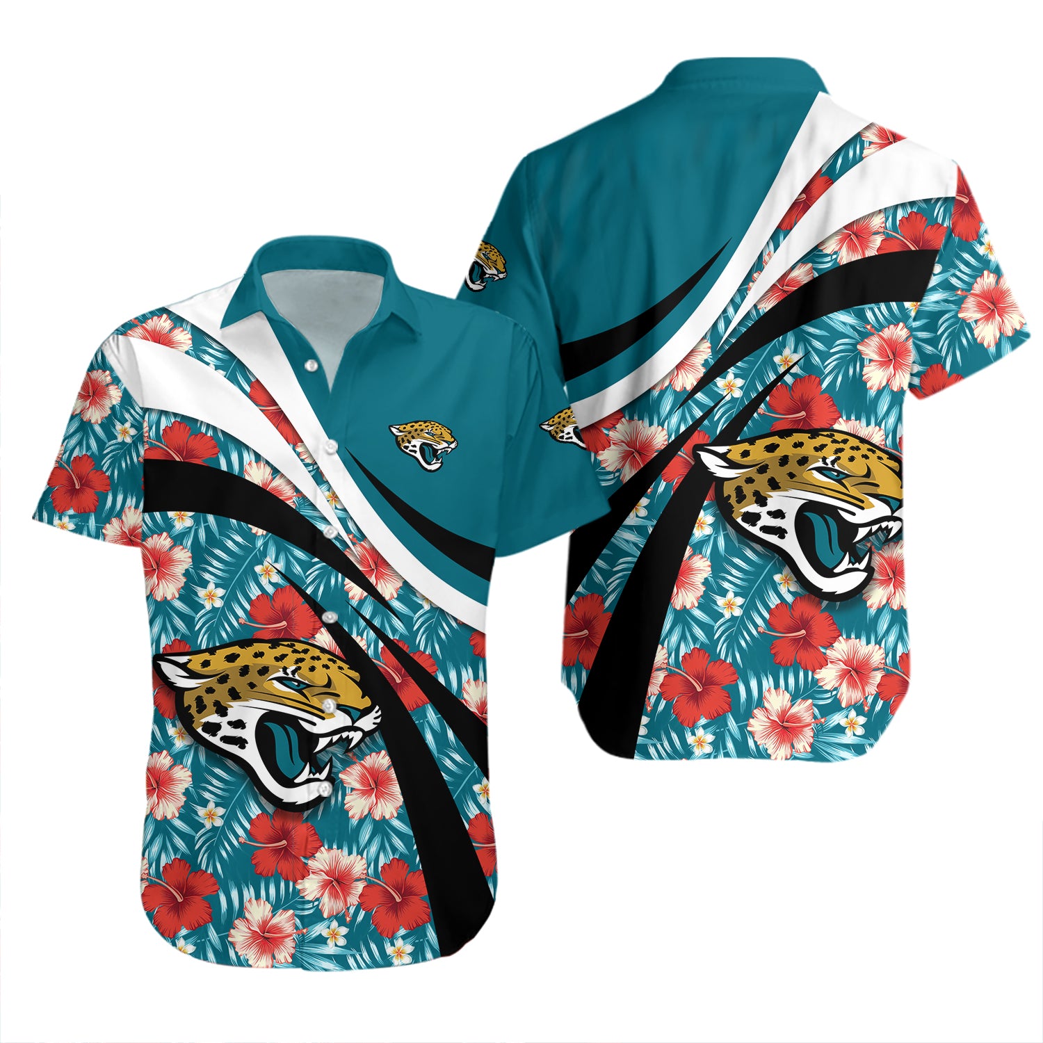 Jacksonville Jaguars Hawaiian Shirt Set Hibiscus Sport Style - NFL 2