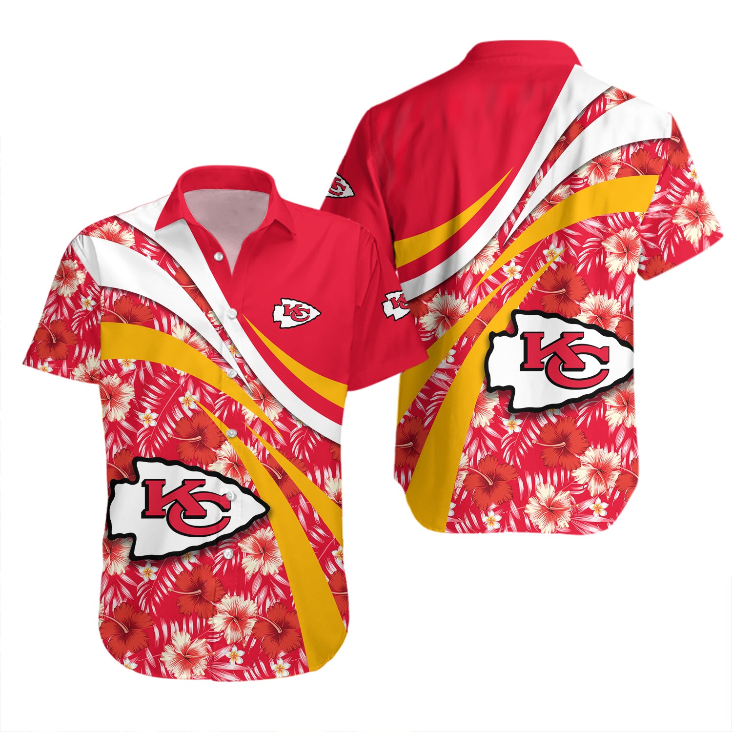 Kansas City Chiefs Hawaiian Shirt Set Hibiscus Sport Style - NFL 2