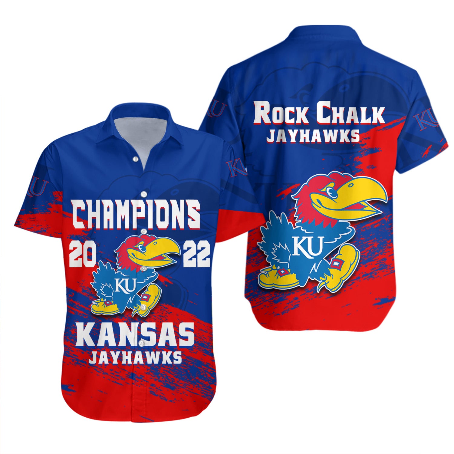 Kansas Jayhawks Champions 2022 Hoodie - Rock Chalk Jayhawks Grunge Style Hot Trending 2
