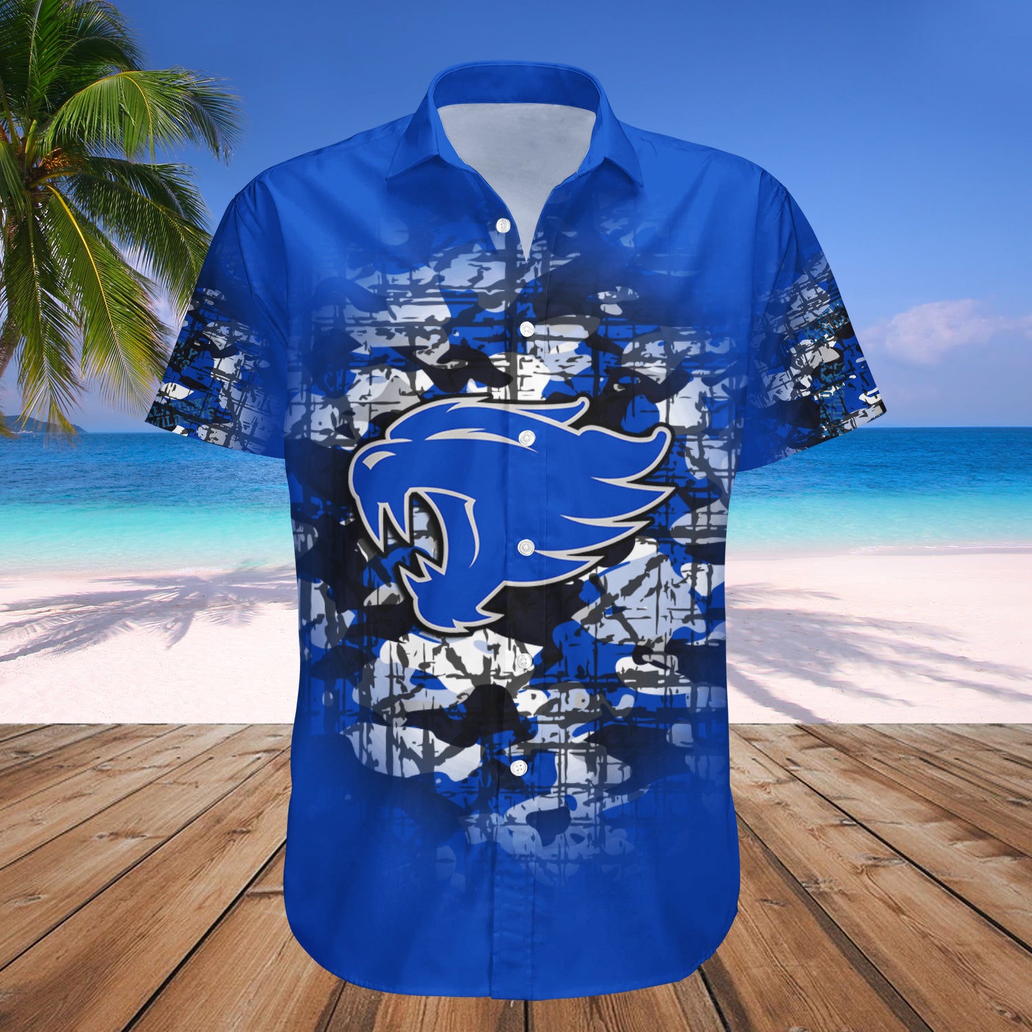 Kentucky Wildcats Hawaiian Shirt Set Camouflage Vintage 1
