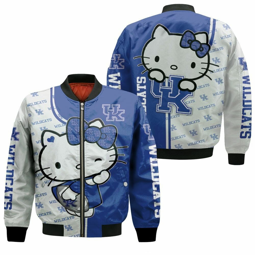 Kentucky Wildcats Hello Kitty Bomber Jacket - Meteew