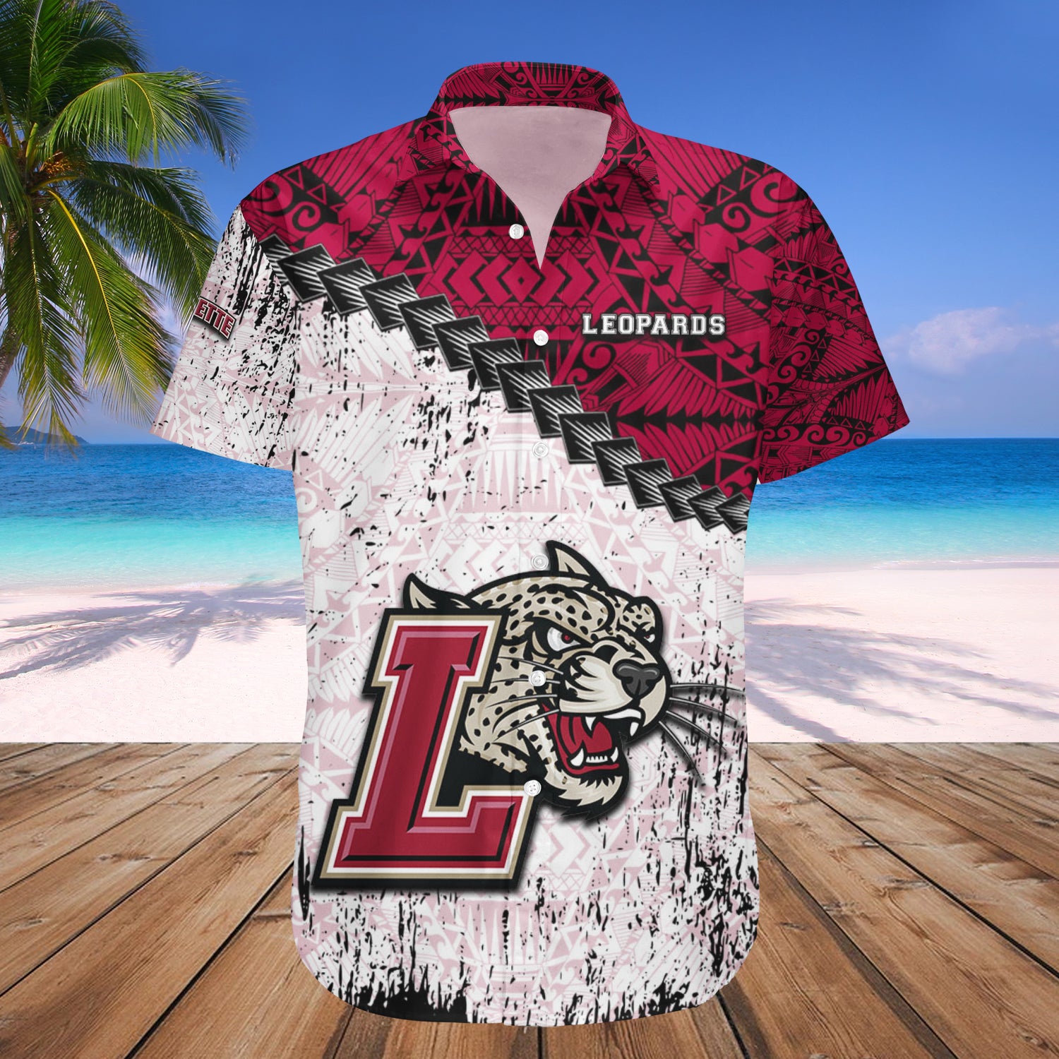 Lafayette Leopards Hawaiian Shirt Set Grunge Polynesian Tattoo 1