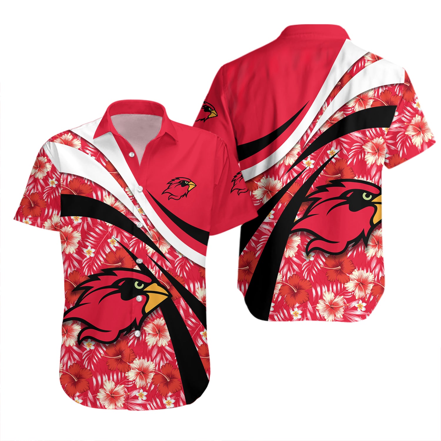 Lamar Cardinals Hawaiian Shirt Set Hibiscus Sport Style 2