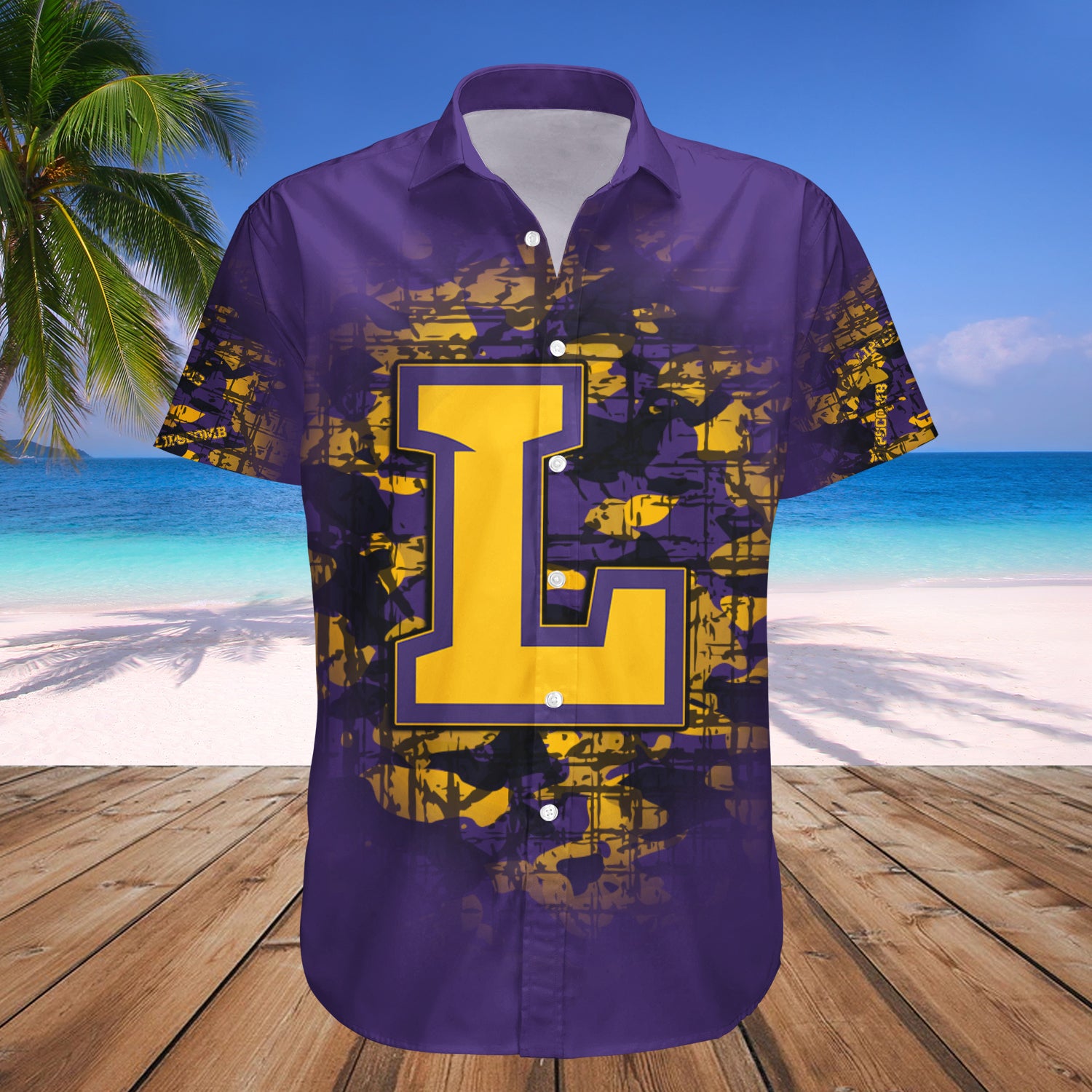 Lipscomb Bisons Hawaiian Shirt Set Camouflage Vintage 1