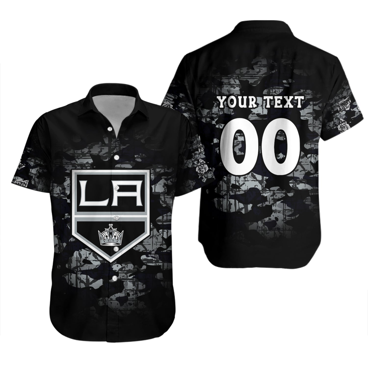 Los Angeles Kings Hawaiian Shirt Set Camouflage Vintage - NHL 2
