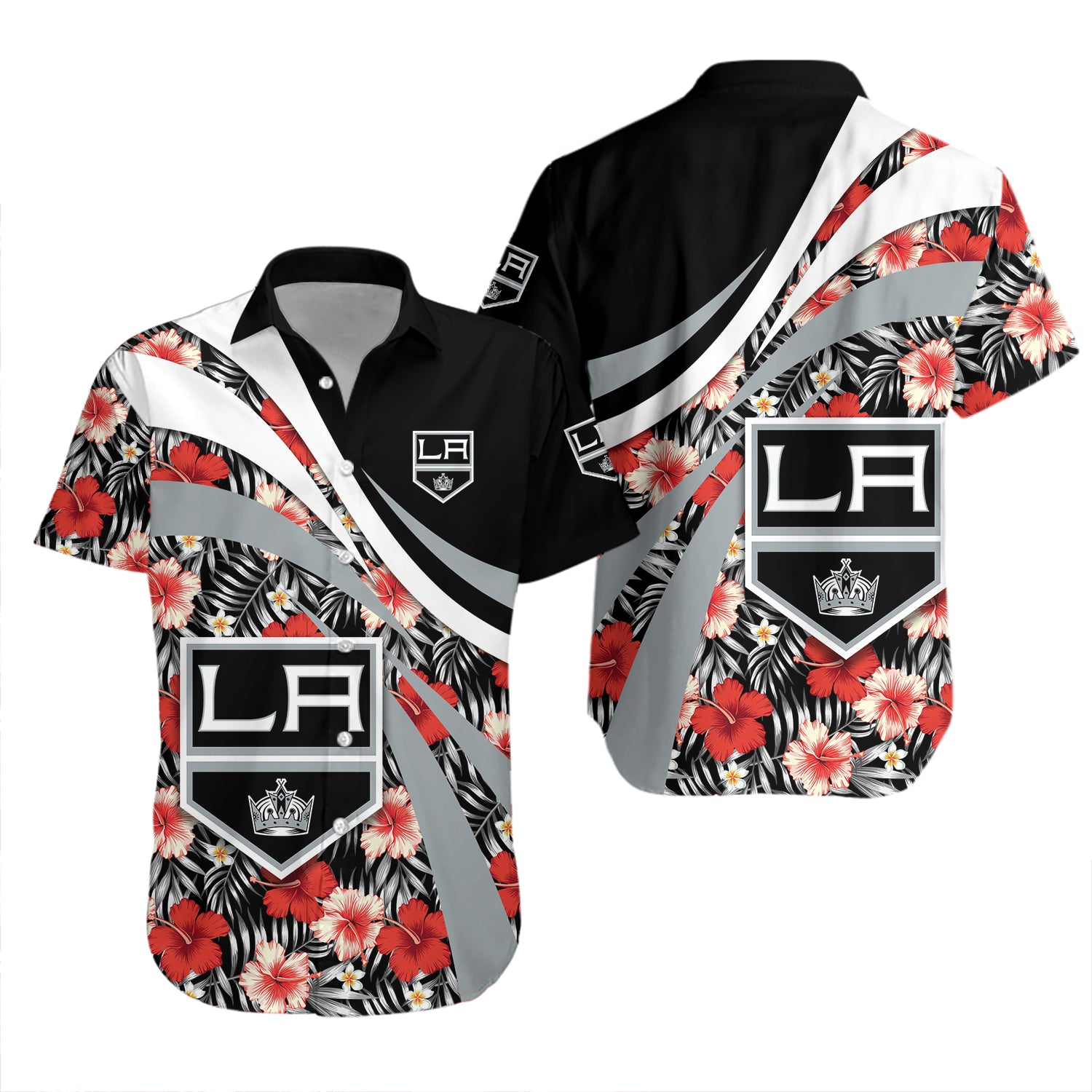 Los Angeles Kings Hawaiian Shirt Set Hibiscus Sport Style - NHL 2