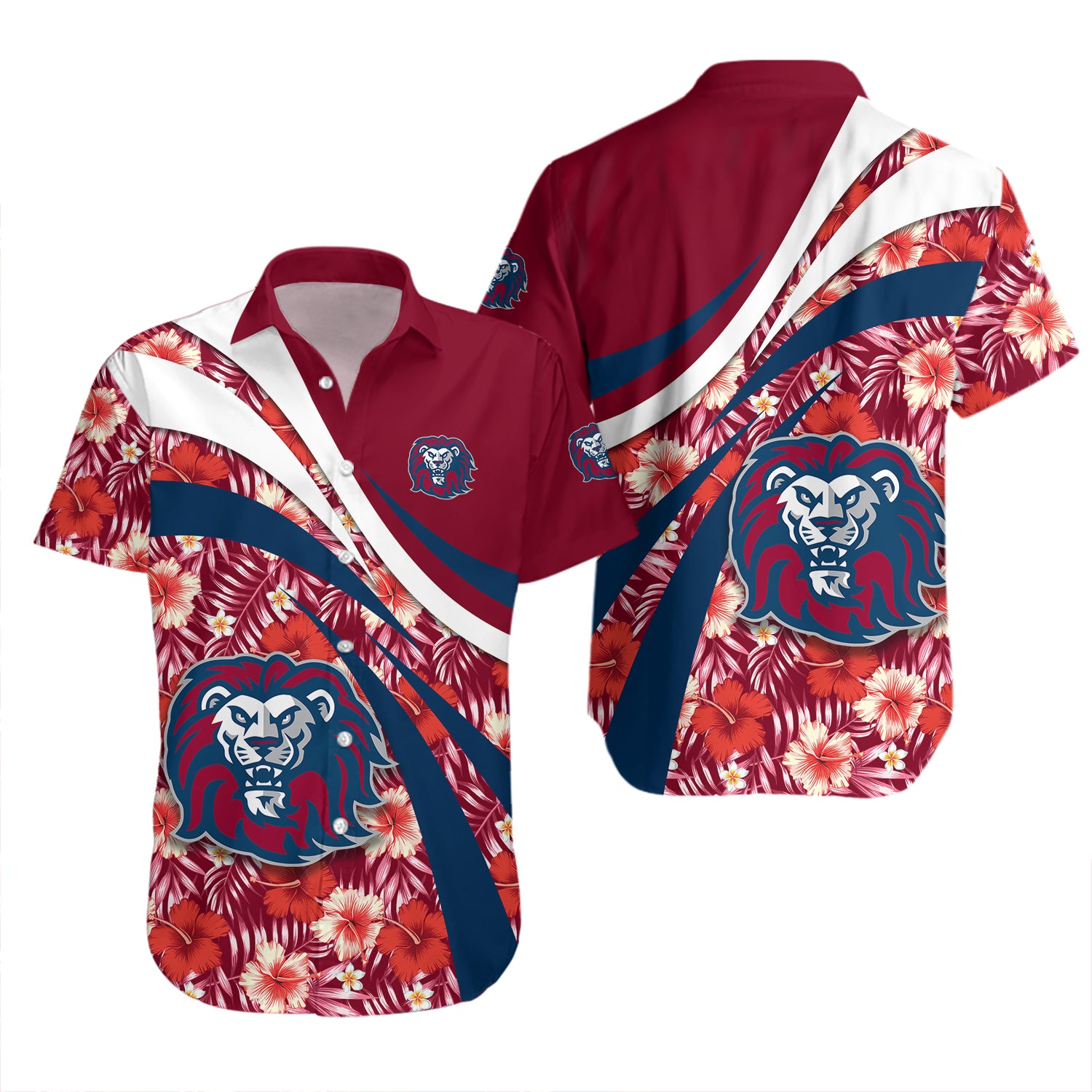 Loyola Marymount Lions Hawaiian Shirt Set Hibiscus Sport Style 2