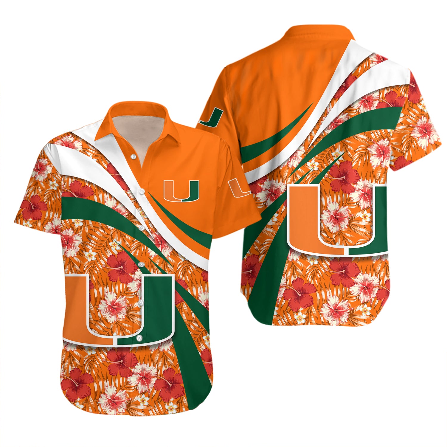 Miami Hurricanes Hawaiian Shirt Set Hibiscus Sport Style Meteew 