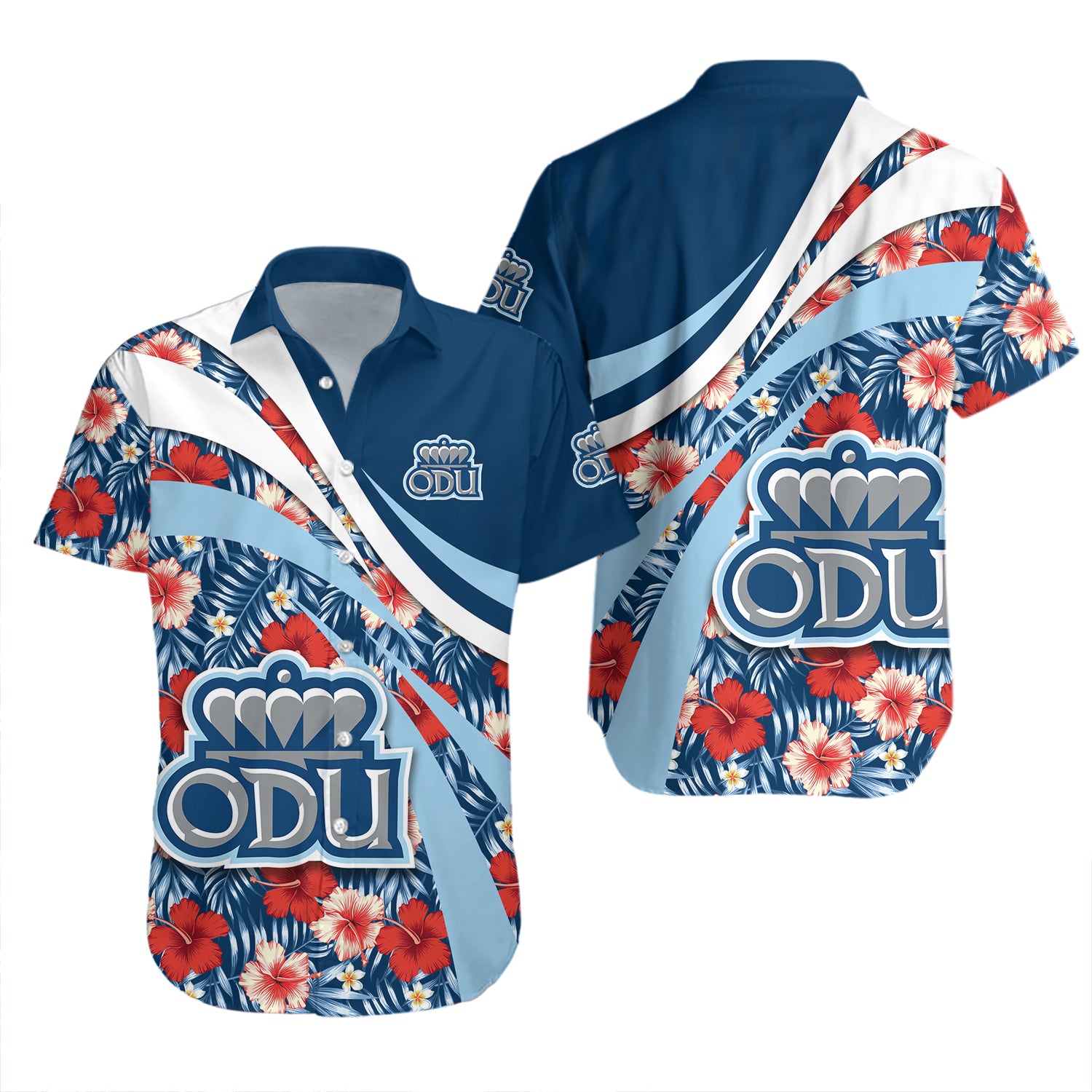 Old Dominion Monarchs Hawaiian Shirt Set Hibiscus Sport Style - Meteew