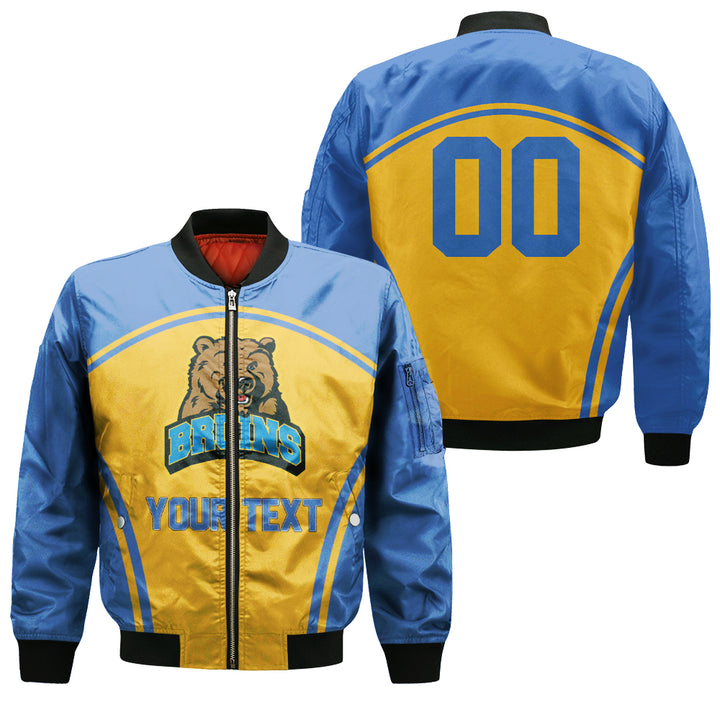 UCLA Bruins Name and Number Personalized Blue Gold Bomber Jacket V6 ...