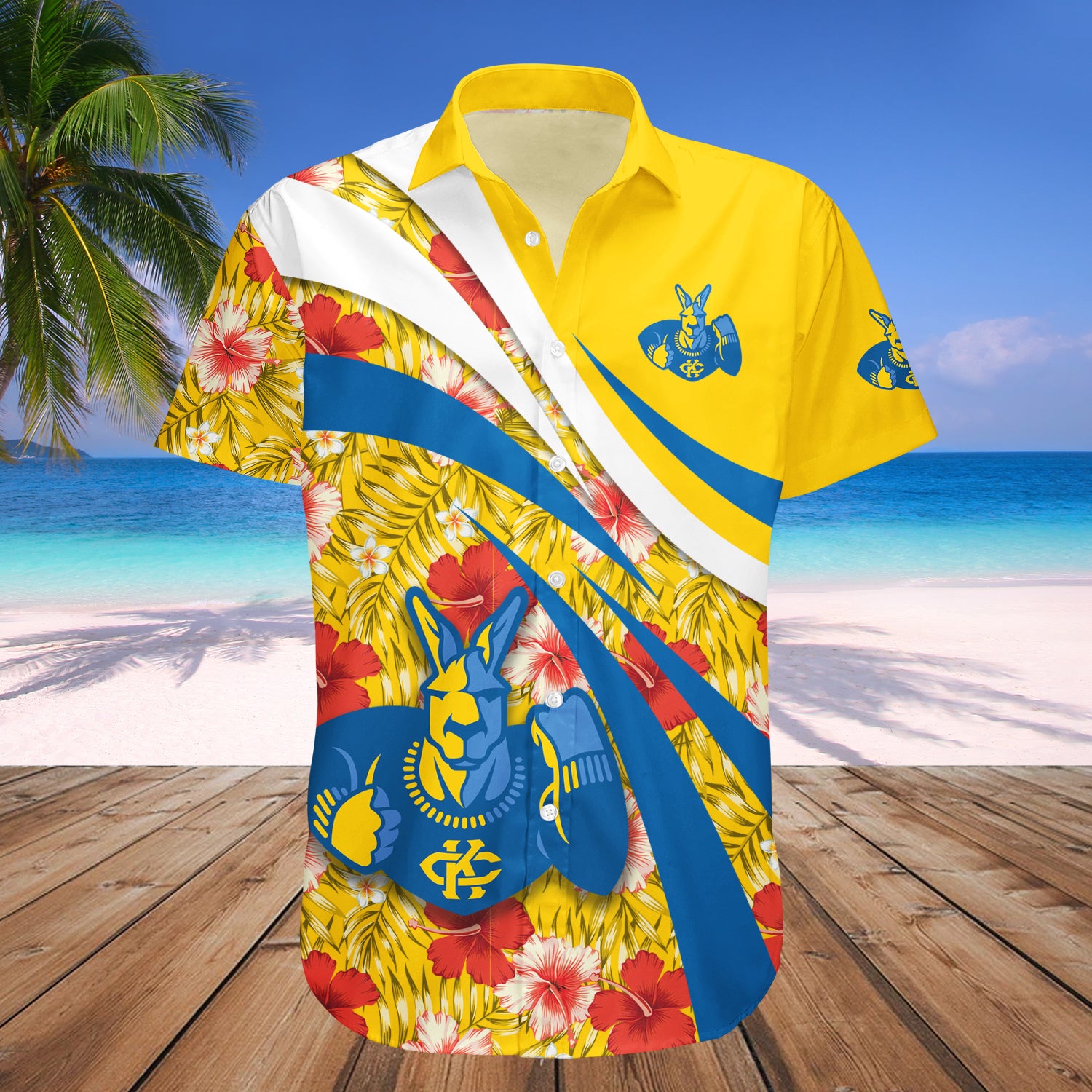 Umkc Kangaroos Hawaiian Shirt Set Hibiscus Sport Style Meteew 