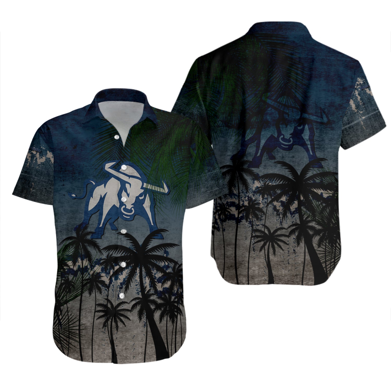 Utah State Aggies Hawaiian Shirt Set Coconut Tree Tropical Grunge - Meteew