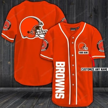 Custom Name NFL Cleveland Browns Baseball Jersey For Fans - Meteew