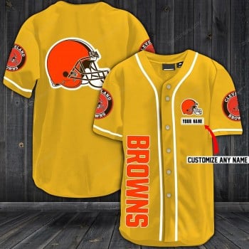 Custom Name NFL Cleveland Browns Baseball Jersey For Fans - Meteew