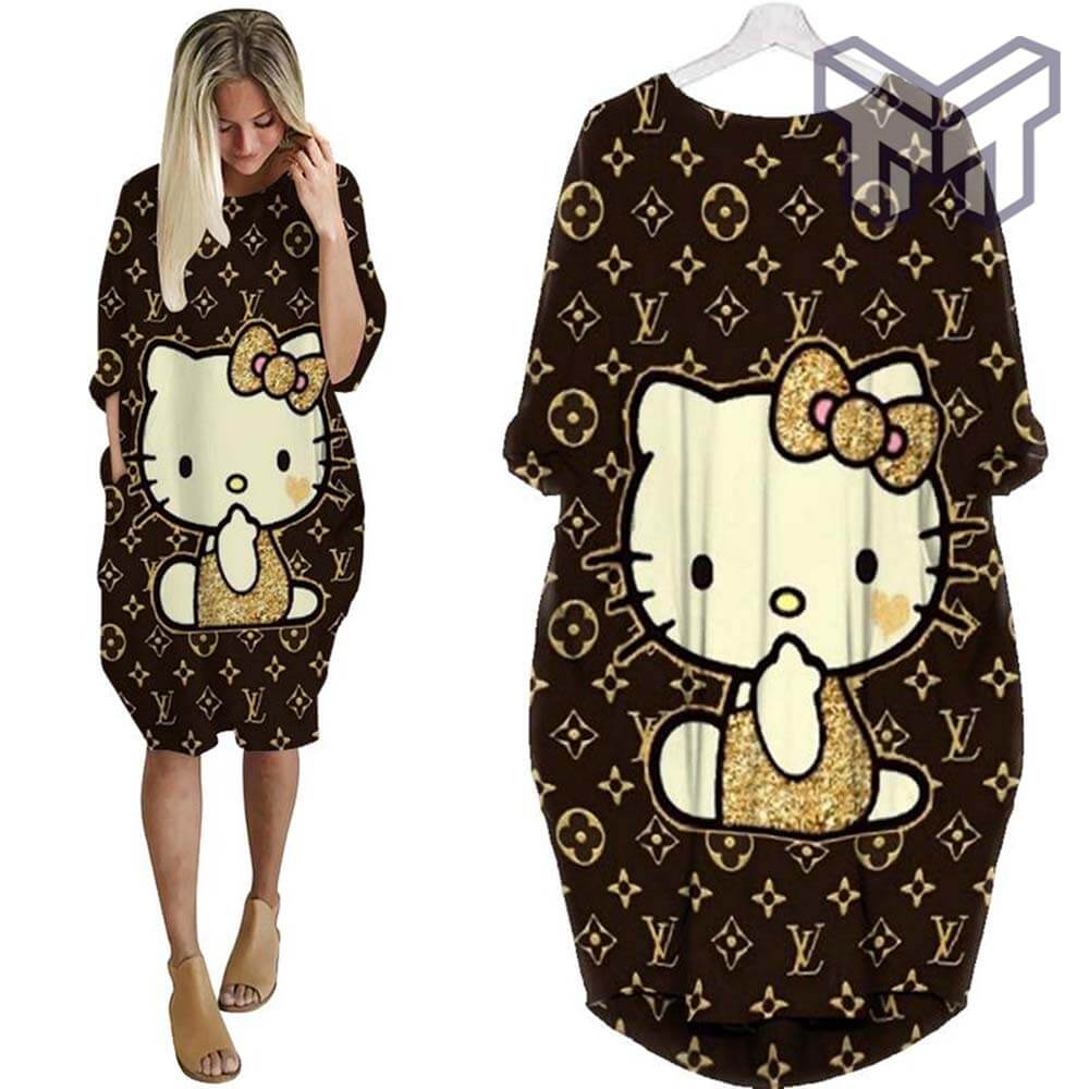 Louis Vuitton Hello Kitty Batwing Pocket Dress Lv Luxury Brand Clothing ...