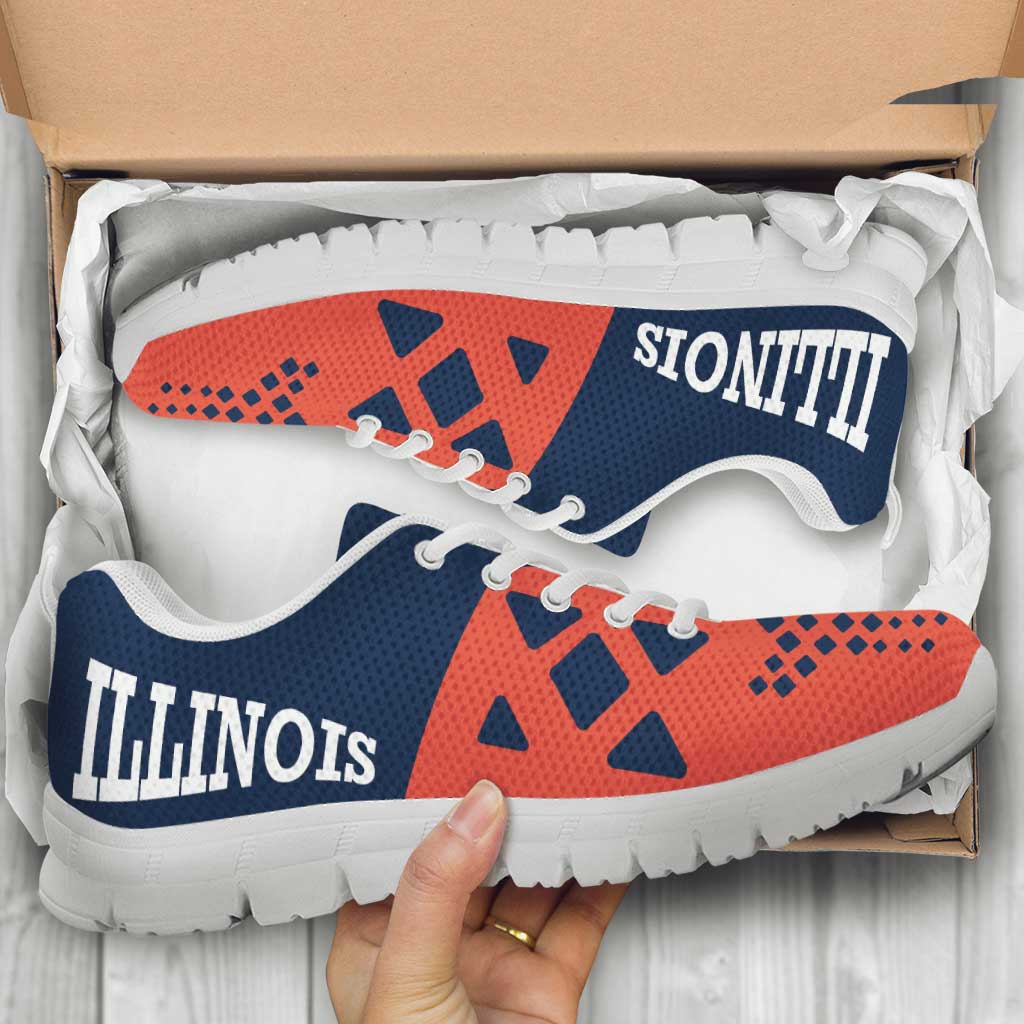NCAA Illinois Fighting Illini Running Shoes V5 - Meteew