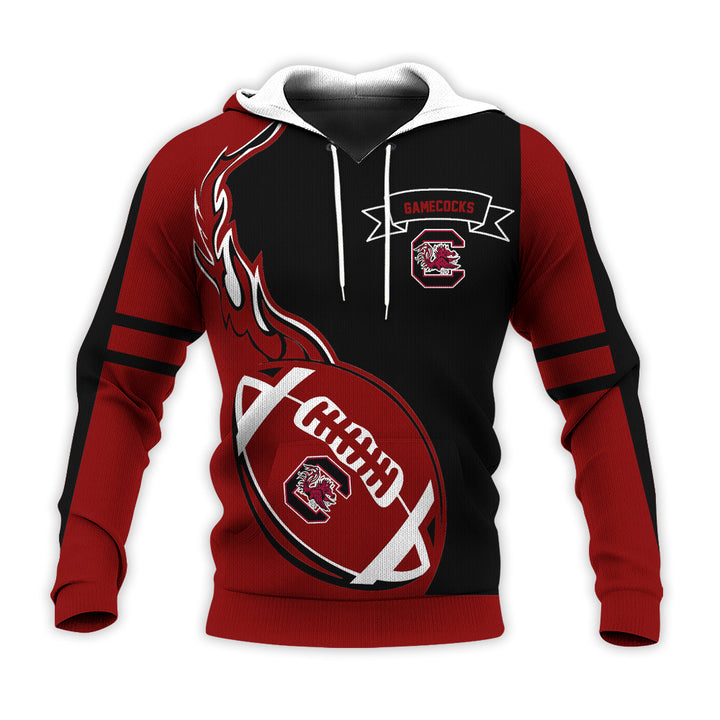 NCAA South Carolina Gamecocks Red Black Pullover Hoodie and Zip-up ...