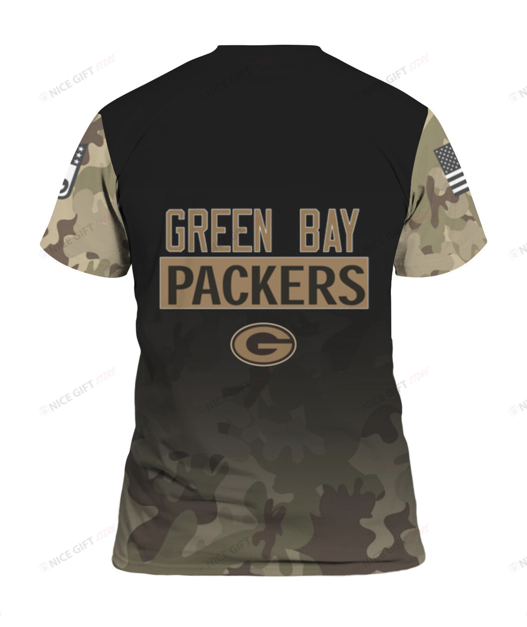 NFL Green Bay Packers Camouflage Allover Print TShirts 3TSG7Z6 Meteew