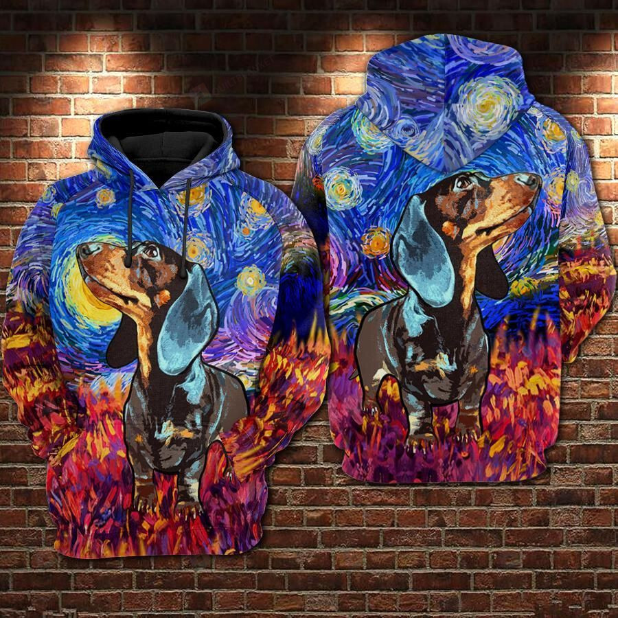 Dachshund NFL Football Colorful Unisex All Over Print Hoodie