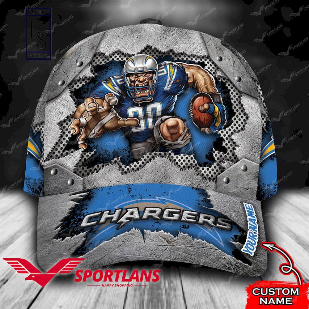 Los Angeles Chargers Mascot Personalized 3D Classic Classic Cap - Meteew