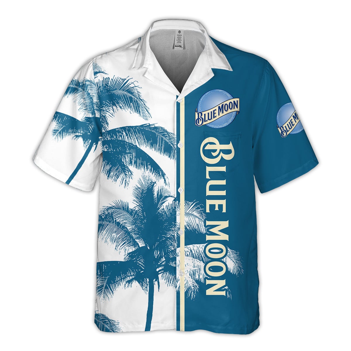Blue Moon Palm Hawaiian Shirt BM2403N19 - Meteew