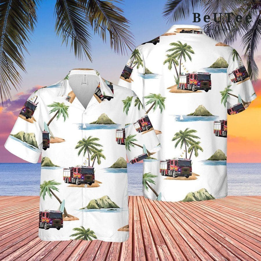 Fire Rescue Victoria (Frv) Trucks Hawaiian Shirt - Meteew