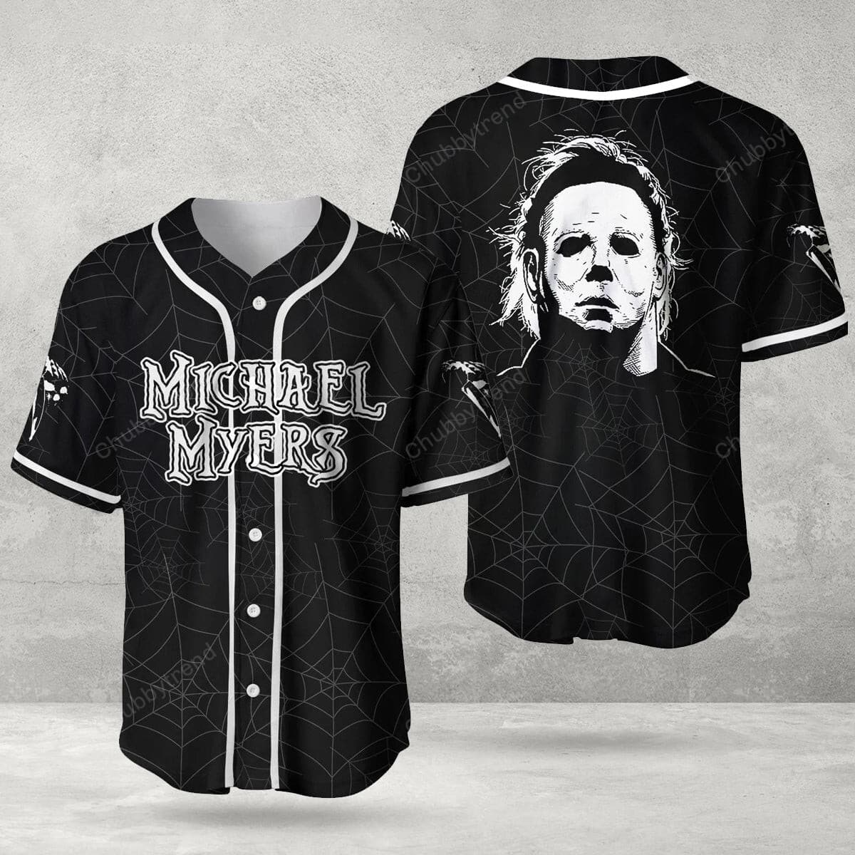 Halloween Michael Myers Spider Character Unisex Full-print Baseball Jersey Shirt