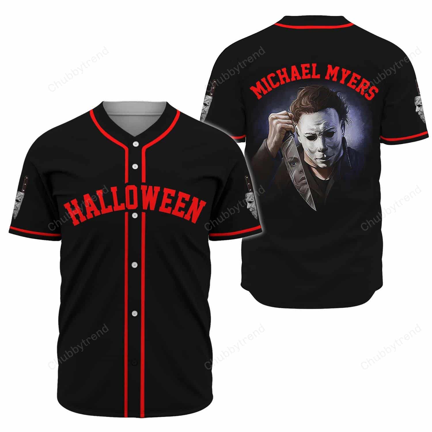 Michael Myers Halloween Unisex Full-print Baseball Jersey Shirt