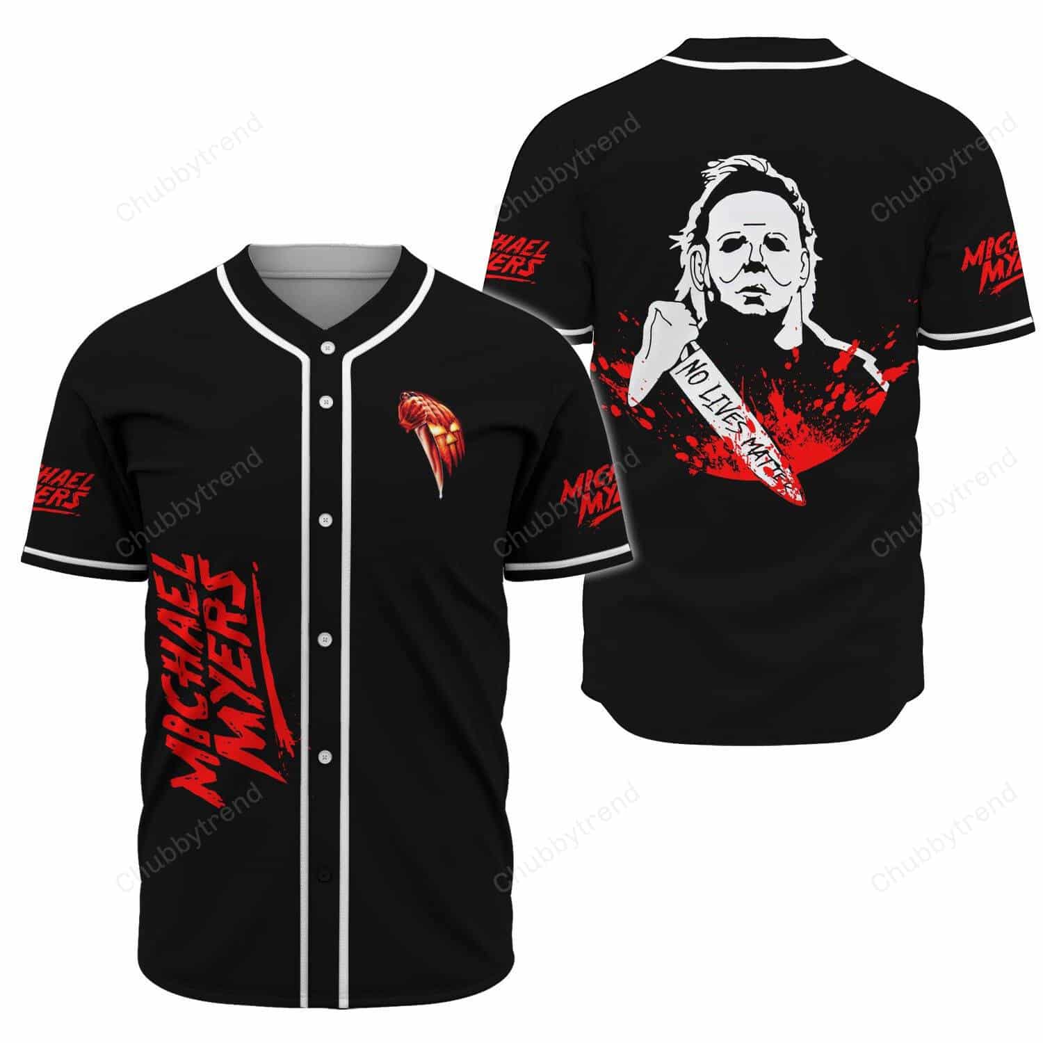 Michael Myers No Lives Matter Unisex Full-print Baseball Jersey Shirt