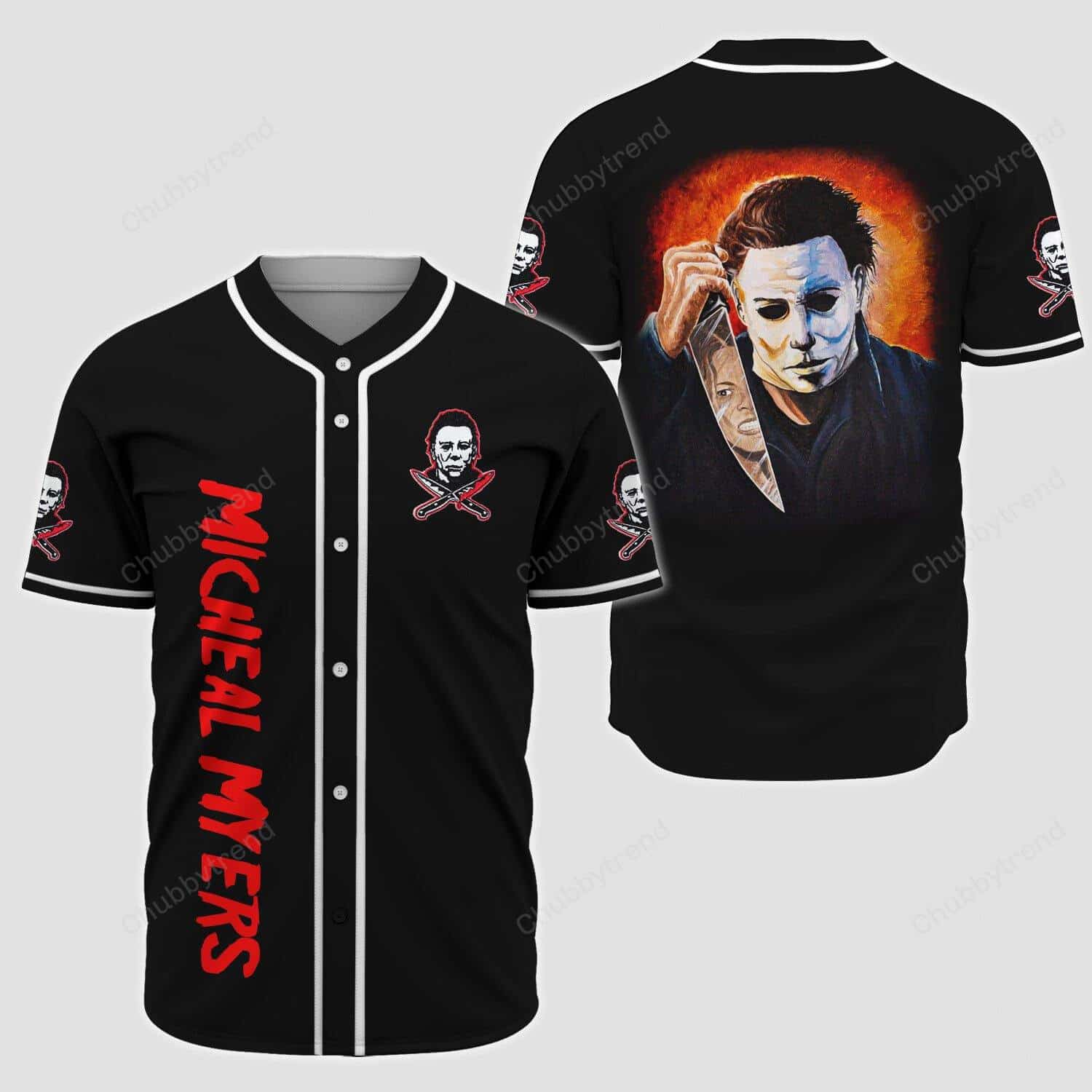 Michael Myers Unisex Full-print Baseball Jersey Shirt
