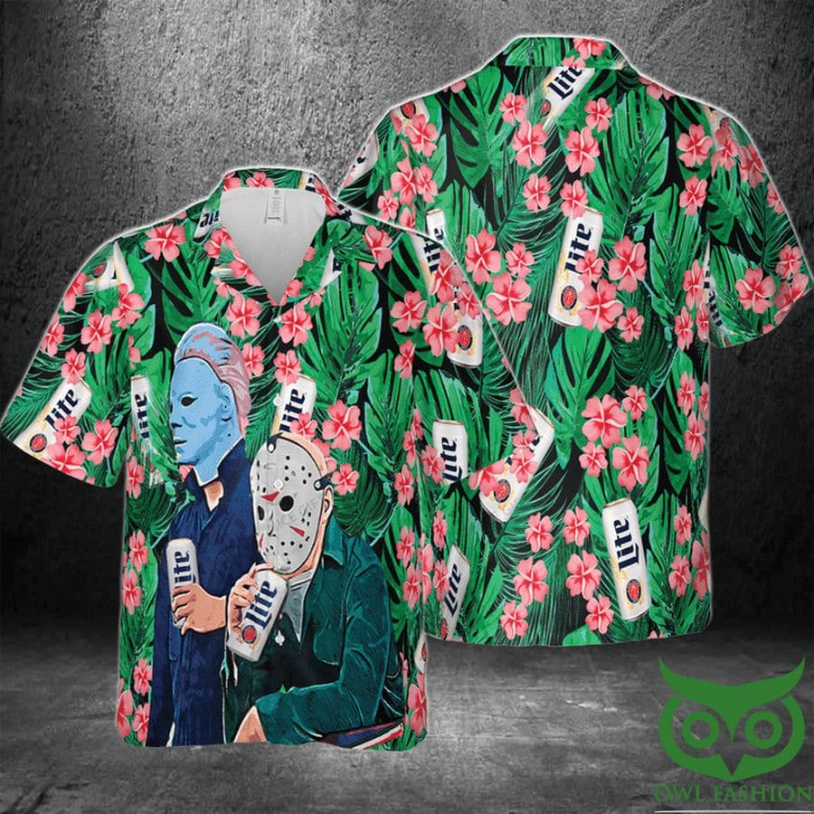 Miller Lite Horror Hawaiian Shirt - Meteew