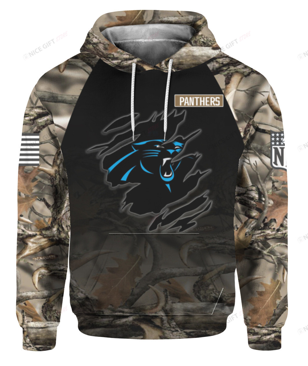 NFL Carolina Panthers Hunting Unisex All Over Print Hoodie MTW3A3 - Meteew