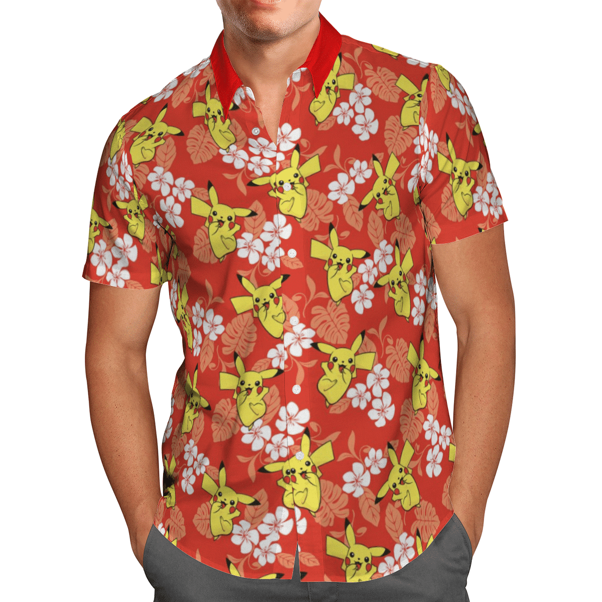 Pokemon Pikachu Tropical Beach Shirt And Shorts Meteew