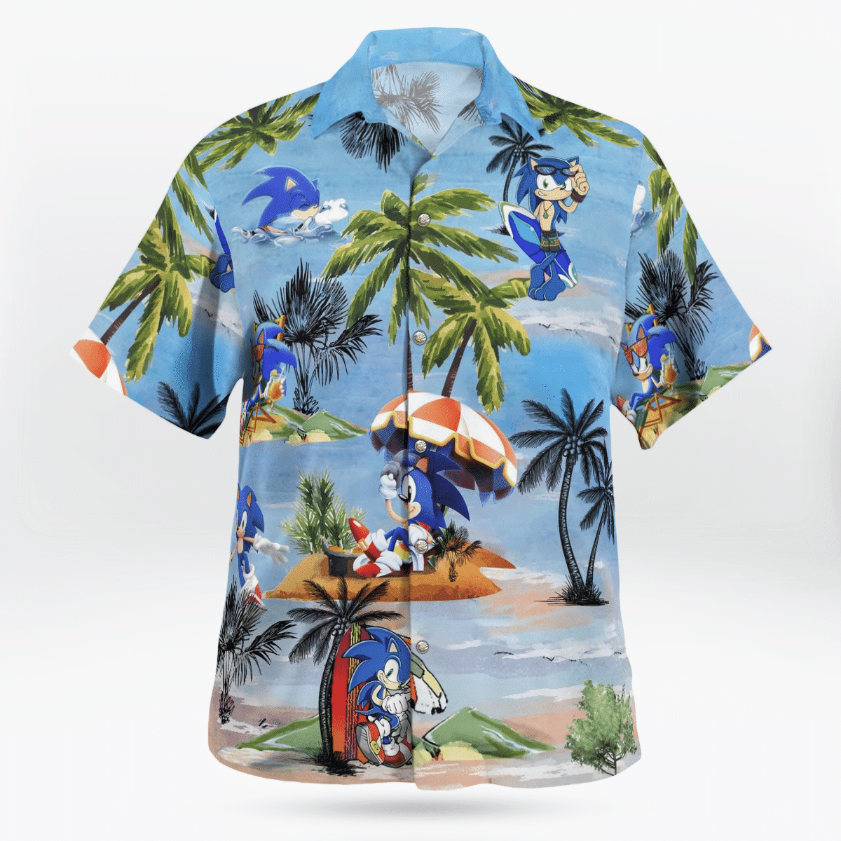 Sonic Hedgehog Beach Hawaiian Shirt - Meteew